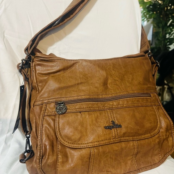 NWT Angel Kiss Brown Faux Leather Handbag for Women - Picture 2 of 10